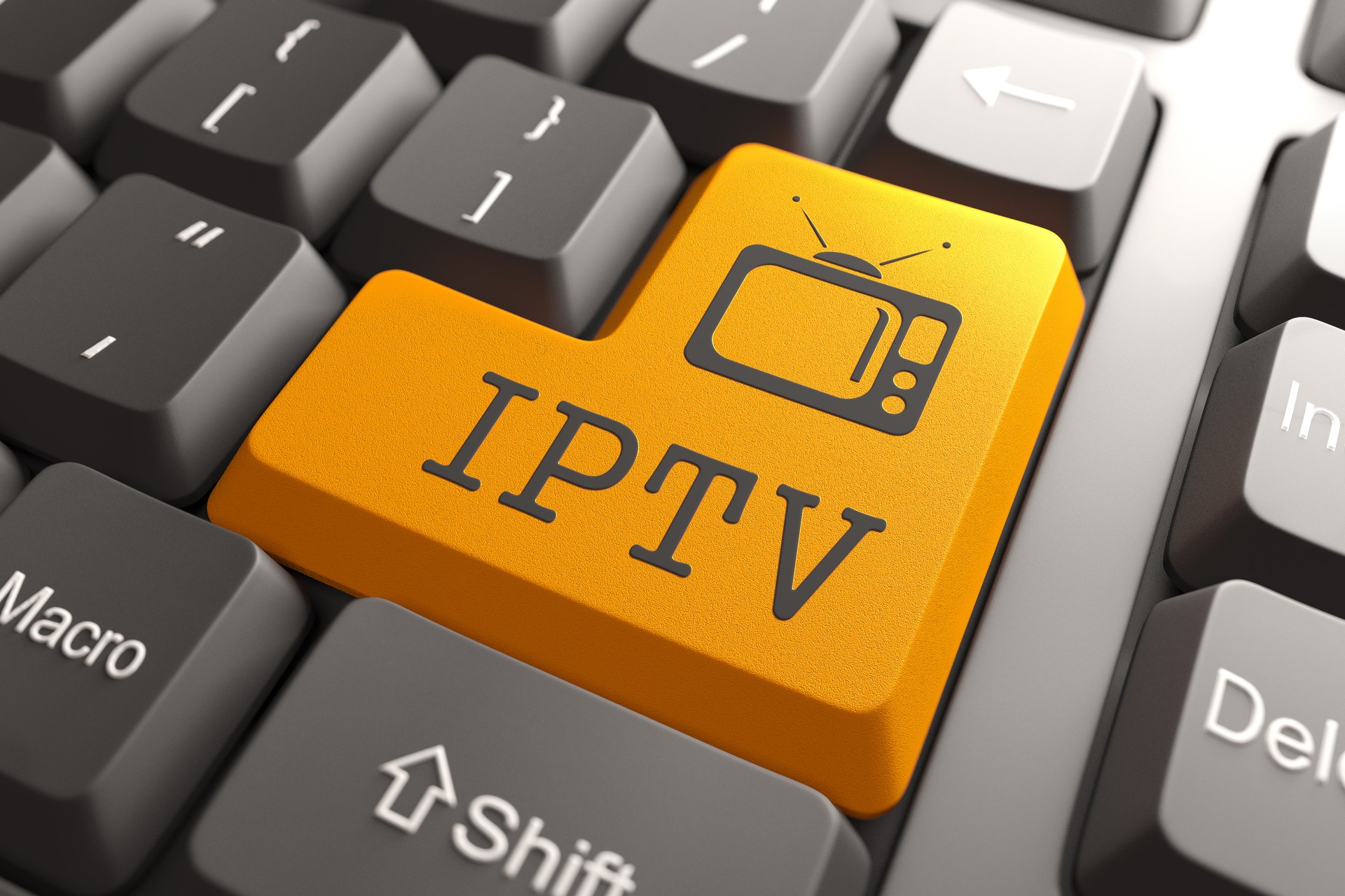 IPTV on Orange Keyboard Button.